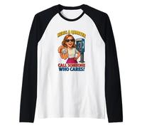 Voici Un Quart d'appel à Quelqu'un Qui se Soucie drôle Manche Raglan
