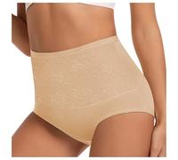 Voici un titre de produit basé sur vos souhaits : « Slips sans couture en soie glacée à taille haute avec motif de pétales de rose pour femme », beige, M