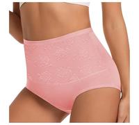 Voici un titre de produit basé sur vos souhaits : « Slips sans couture en soie glacée taille haute lift aux hanches avec motif de pétales de rose pour femmes », rouge, S