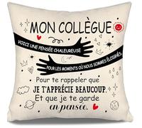 Voici Une pensée chaleureuse pour Les Moments où Nous Sommes éloignés pour Te rappeler Que Je t’apprécie Housse de Coussin pour collègues Anniversaire Noël Cadeau de départ Cadeau d'appréciation
