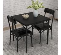 Voici Une Traduction adaptée et optimisée en français, respectant la Longueur du Texte Original : Ensemble de Table rectangulaire Moderne 3 pièces pour Salle à Manger, Table pour Deux avec Design gai