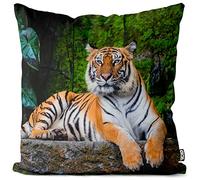 VOID Jungle Tigres taie d'oreiller Housse de Coussin Polyester étanche Outdoor Indoor, Kissen Size:40 x 40 cm
