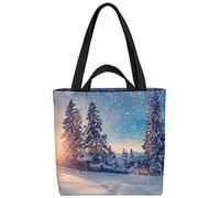 VOID Paysage d'hiver Ski Neige Sac Shopping 33x33x14cm,15l Shopper Bag Cabas