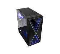 Kolink Boîtier PC Moyen Tour Void X – Façade éclairage RGB, Panneau latéral verre trempé – Noir