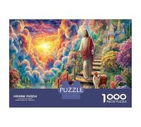 Voie céleste 1000 Pièces Puzzle Classique en Carton Très Épais pour La Relaxation Concentrée Jésus Chien Nuage idéal pour Un Usage Domestique Et comme Cadeau De Pendaison De Crémaillère 70x50cm/1