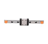 Voie de guidage de mouvement linéaire, rail de guidage linéaire en acier à roulement 100 mm avec bloc de chariot Installation rapide Capacité de charge élevée durable pour