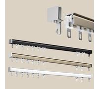 Voie de rideau de plafond de porte de fenêtre Rail de rideau en métal de salle de bains de chambre à coucher for rideaux, antirouille résistant à l'usure, forte capacité de charge, TOUS les accessoire