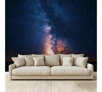 Voie lactée au-dessus des collines Papier Peint Panoramique Papier Peint Intissé Poster Geant Mural Personnalisé 3D Peinture Murale Tv Pour Salon Chambre Décoration Murale 350(H) x 256(L) cm