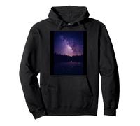 Voie lactée Forêt Lac Ciel Étoilé Espace Galaxie Nuit Belle Photo Cadeau Sweat à Capuche