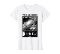 Voie lactée Système Solaire Terre Vous êtes Ici Astronomie Science T-Shirt Graphique avec Valeur
