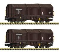 Voie N Fleischmann 6660035 - 2-tlg. Jeu : Wagon de Marchandise Télescopique, ÖBB