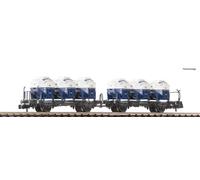 Voie N Fleischmann 6660046 - Behältertragwagen-doppeleinheit, DB Neuf Emballage