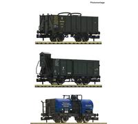 Voie N Fleischmann 809005 3-tlg. Jeu : Wagon de Marchandises, K.Bay.sts.b. Neuf
