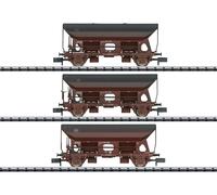 Voie N Minitrix 15466 3-tlg. Jeu Selbstentladewagen Fcs 090 Charbon DB Neuf Ovp