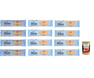 Voiello Pasta Spaghetto linguine Gran Lot de 12 pâtes spaghetto 100 % italiennes 500 g + Polpa 400 g
