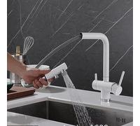 Voies Modes, Osmose, pivotant mitigeur en Robinet de Cuisine pour Filtre à Eau, Blanc (Couleur : chromé)