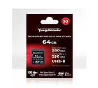 Voigtländer Prof. High-Speed SDXC 64 Go, UHS-II, Cl10, U3, V90 (280/250 Mo/s) | ✅ Livraison gratuite à partir de 100 €