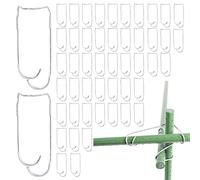 Voihamy Connexion pour piquets greffe | 50 connecteurs Support Tuyau d'escalaen Acier | Boucles Connexion en Treillis végétal pour Toit, Jardin, Balcon