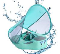 Voihamy Natation pour Bebe - Piscine Bouee Bebe - Bouee Bebe avec Pare Auvent - UPF 50+ Funny Anneau Bain Bébé avec Pare Soleil | Boucle Sécurité Accessoires Piscine Pas Retournement