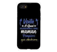 Voilà à Quoi Ressemble Une Maman pompière Qui déchire Cadeau Coque pour iPhone SE (2020) / 7/8