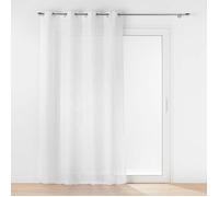 Douceur d'Intérieur Panneau à œillets Haltona – Effet lin tissé Polyester Blanc 240 x 140 cm