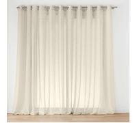 Douceur d'Intérieur – Voilage Carlin Lin – XXL à œillets – 400 x 240 cm – Voile tissé