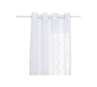 - Voilage à motif fleuri LAZI - 140 x 240 cm - Blanc - Lazi