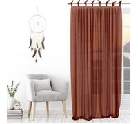 Voilage à nouettes 135x250 cm SPIRIT brique, par Soleil d'ocre