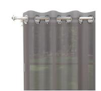 Voilage à oeillets 135x180 cm ALIX anthracite, par Soleil d'ocre