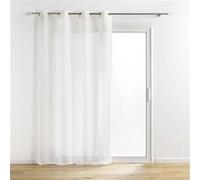 Rideau Voilage à Œillets "Sunline" 140x240cm Blanc & Or