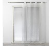 Voilage à oeillets 140 x 240 cm luminette fils metallises dixie Blanc/argent