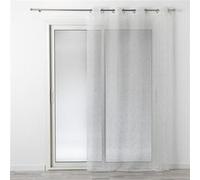 Douceur d'Intérieur Voilage à œillets Dixie 140 x 240 cm luminette fils métallisés Blanc/Argent