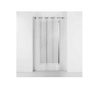 Douceur d'Intérieur, Voilage à Oeillets (140 x 240 cm) Olympia Gris, Voile Sablé Brodé