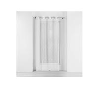 Voilage a oeillets 140 x 240 cm voile sablé brodé Olyympia Blanc Douceur d'Intérieur