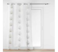 Douceur d'Intérieur – Voilage à œillets Palmaris – Voile sablé brodé 140 x 240 cm Lin