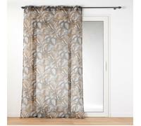 Douceur d'Intérieur Rideau voilage à œillets Cabana imprimé 140x240 cm Camel