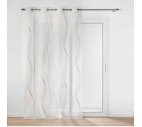 Douceur d'Intérieur Voilage à œillets Elona 140 x 240 cm voile sablé imprimé métallisé Or