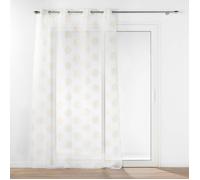 Douceur d'Intérieur – Voilage à œillets Sixtine 140x240 cm – Voile sablé imprimé Or