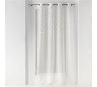 Voilage a oeillets 140 x 240 cm voile sablé Melusine Blanc Douceur d'Intérieur Blanc G