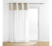 Douceur d'Intérieur - Voilage à œillets Sundore 140 x 240 cm voile sablé avec pompon