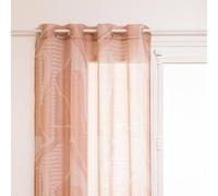 Voilage Arca en métal 140x240cm Rose Terracotta Jacquard - Atmosphera créateur d'intérieur