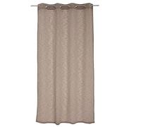 Voilage avec Œillets, 140x240cm, Marron Vison, Effet Lin, Protège des Regards extérieurs, pour Salon Maison Chambre Fenêtre Draperies Intérieurs Semi-Transparent, Collection Maya, Enjoy Home