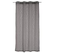 Voilage avec Œillets, 140x240cm, Noir, Effet Lin, Protège des Regards extérieurs, pour Salon Maison Chambre Fenêtre Draperies Intérieurs Semi-Transparent, Collection Maya, Enjoy Home