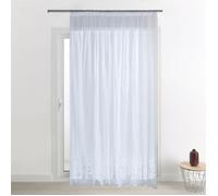 Voilage ""BIARRITZ"" à galon fronceur Blanc 240x240 cm