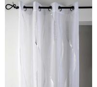 Voilage Blanc Avec Motif Argenté En Polyester 240 X 135 Cm