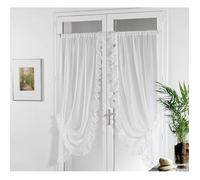 Linder 0390 /10/501 Paire de Bonne Femme Polyester Lin Blanc Passe Tringle 95 x 210 cm