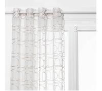 Créateur d'intérieur - Rideau Voilage Brodé "Hania" 140x240cm Beige