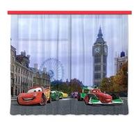 Voilage Cars à Londres Disney - 180 x 160cm - 2 parties multicolore G