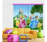 Voilage Château Princesse Disney multicolore