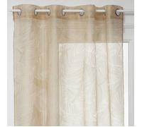 Atmosphera Voilage Dévo à imprimé feuille – 140 x 240 cm – Lin – Dris